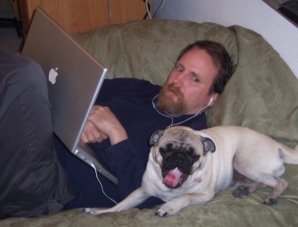 tim stanley and little sheba the hug pug